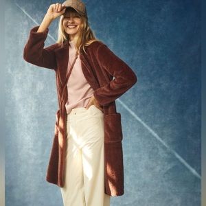 Anthropologie Faux Fur Coat